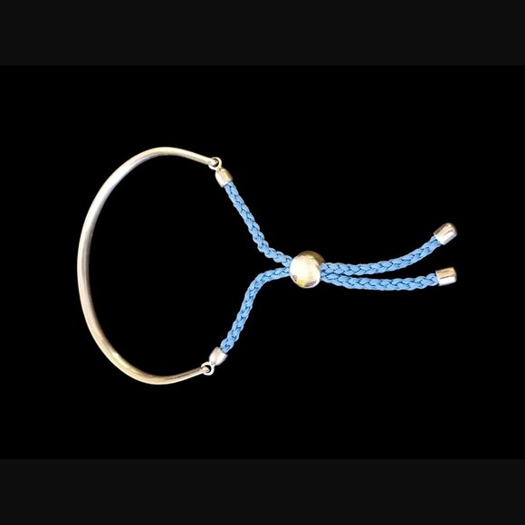 Monica Vinader 925 Sterling Fiji Retired Engravable Bar Adjustable Bracelet OSFM - Picture 6 of 6